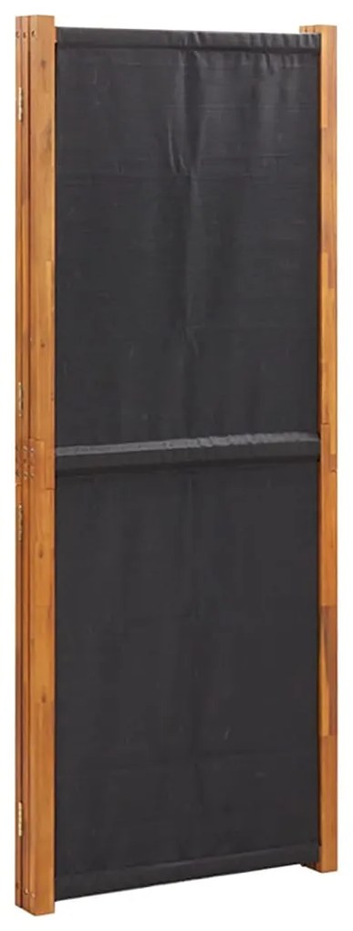 Divisória/biombo com 3 painéis 210x180 cm preto