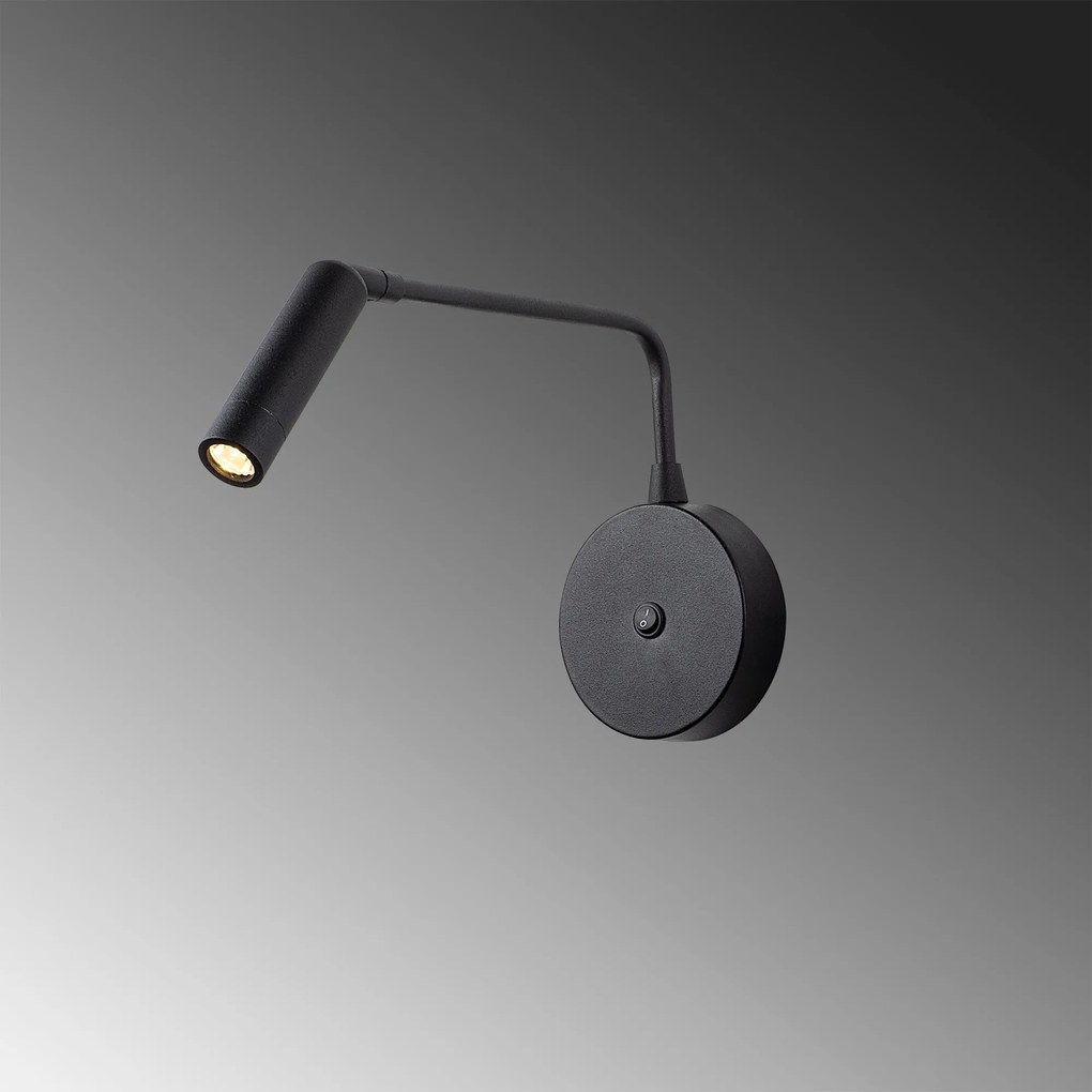 Aplique de Parede Ugur – Preto – 10 x 27 cm