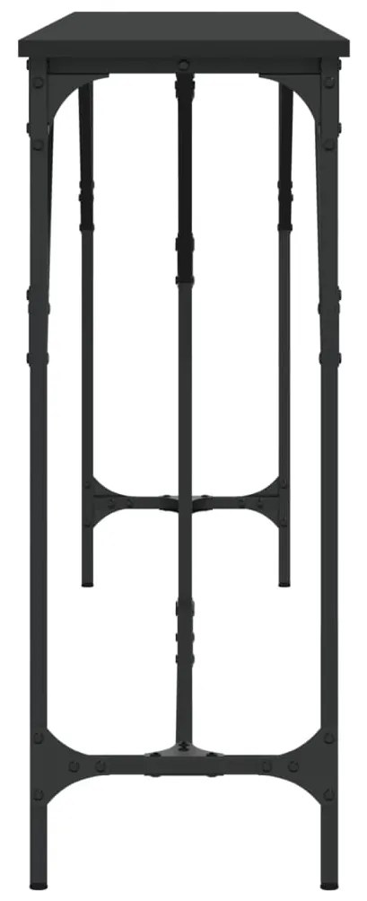 Mesa consola 200x29x75 cm derivados de madeira preto