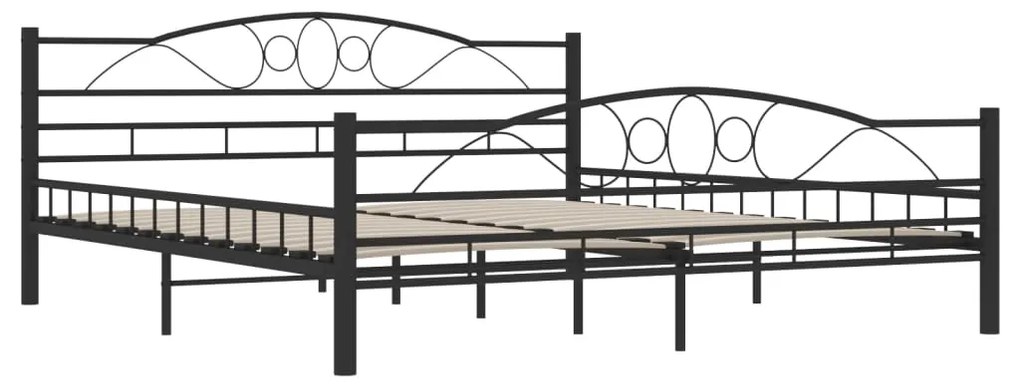 Estrutura de cama em aço 180x200 cm preto