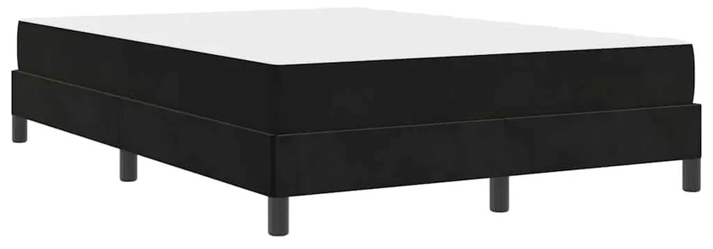 Cama box spring com colchão Preto 140 x 200 cm Veludo