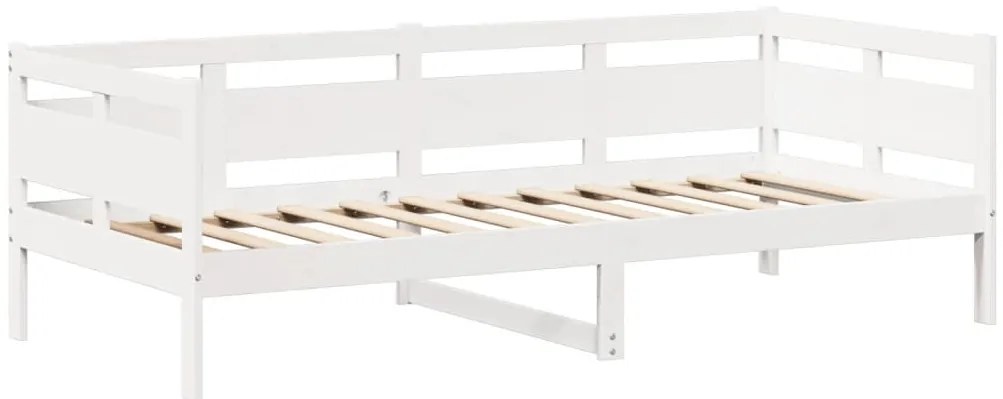 Conj. sofá-cama e banco c/ telhado 90x200cm pinho maciço branco