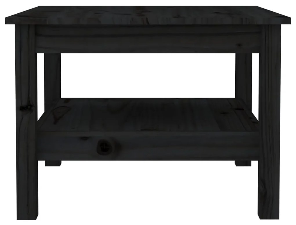 Mesa de centro 55x55x40 cm pinho maciço preto