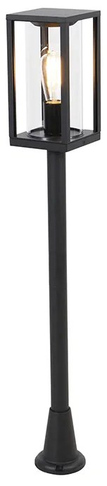 Candeeiro de pé industrial para exterior preto 100 cm IP44 - Charlois