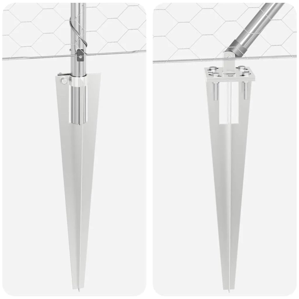 Cerca Hexagonal vidaXL 0,5x50 m Aço Galvanizado