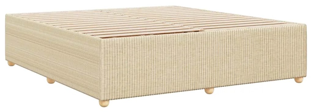 Estrutura de cama sem colchão 180x200 cm tecido cor creme