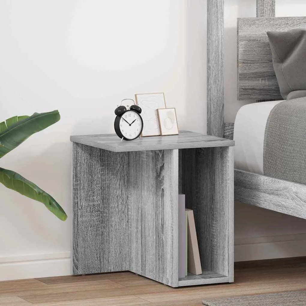 vidaXL Mesa de apoio 2 pcs Cinza Sonoma 37 x 32 x 40 cm