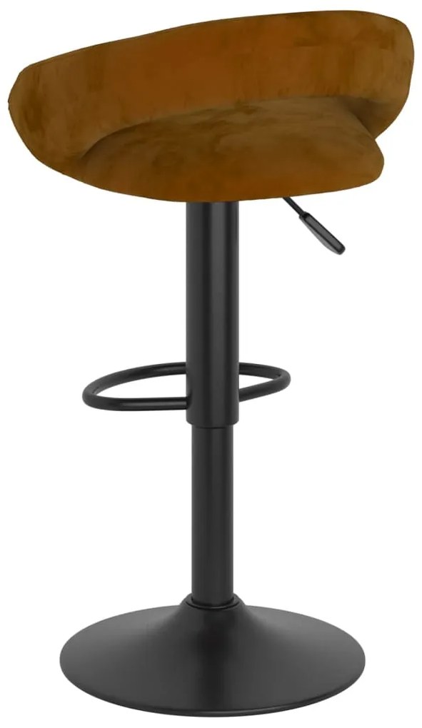 Bancos de bar 2 pcs veludo castanho