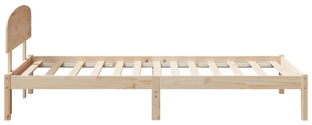 Estrado de Cama com Cabeceira 90x190 cm Madeira Maciça Pinho