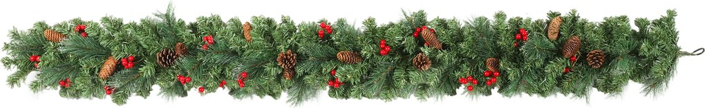 Grinalda de Natal Artificial, 180 x 25 x 25 cm, 162 Ramos Densos, Verde