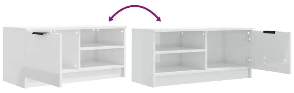 Móveis TV 2pcs 80x35x36,5cm derivados madeira branco brilhante