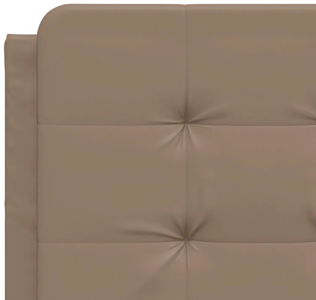 Cama com colchão 160x200 cm couro artificial cappuccino