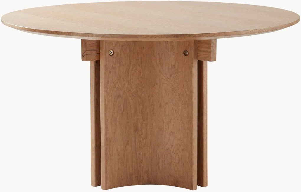 Mesa de jantar redonda em madeira de carvalho Kungsholmen, Ø 130 cm