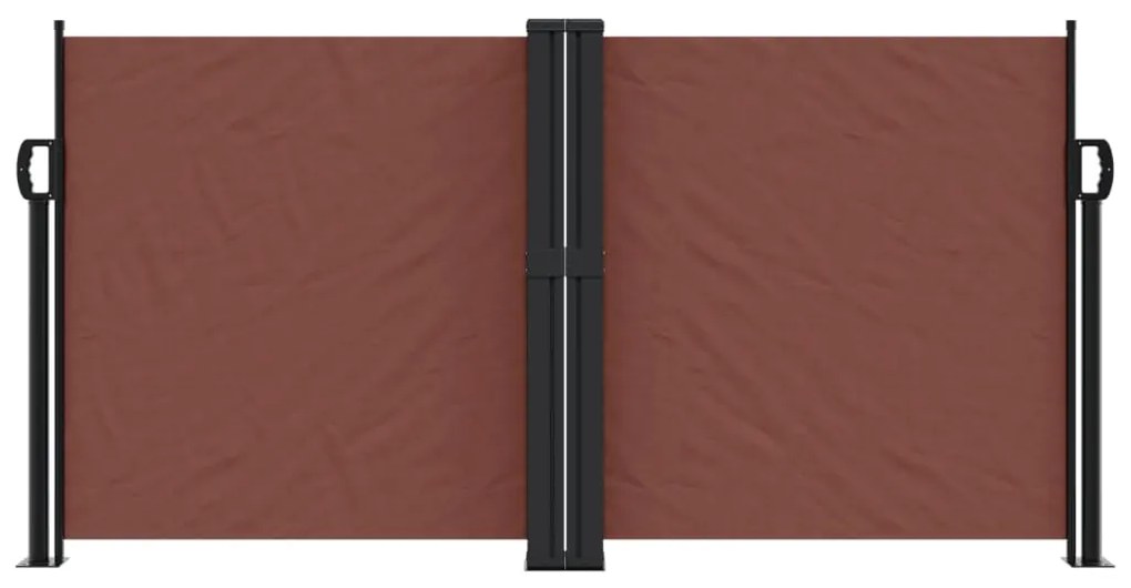 Toldo lateral retrátil 120x1000 cm castanho