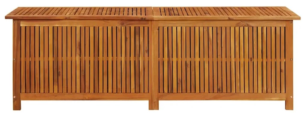 Caixa de arrumação p/ jardim 175x50x58 cm madeira acácia maciça