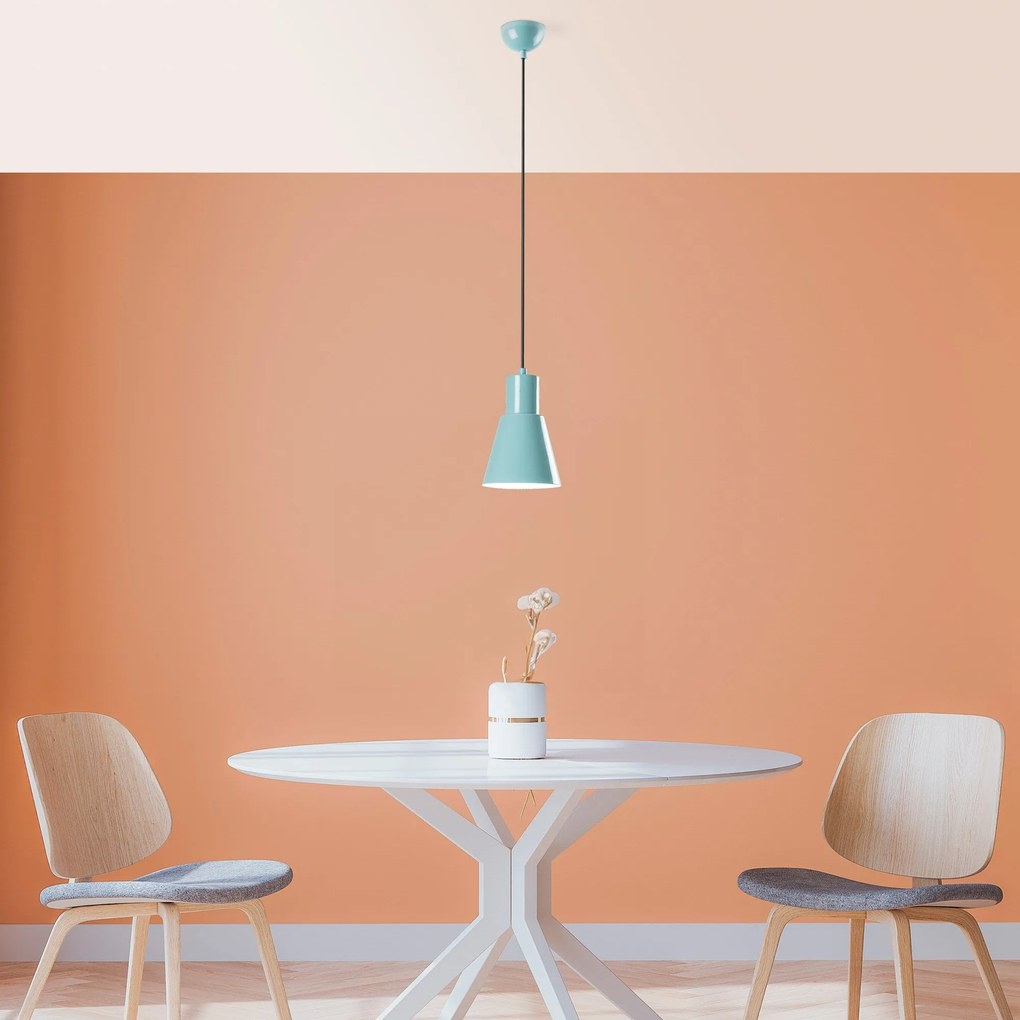 Candeeiro Suspenso Konıkkem – Turquesa – Ø14 h:20 cm
