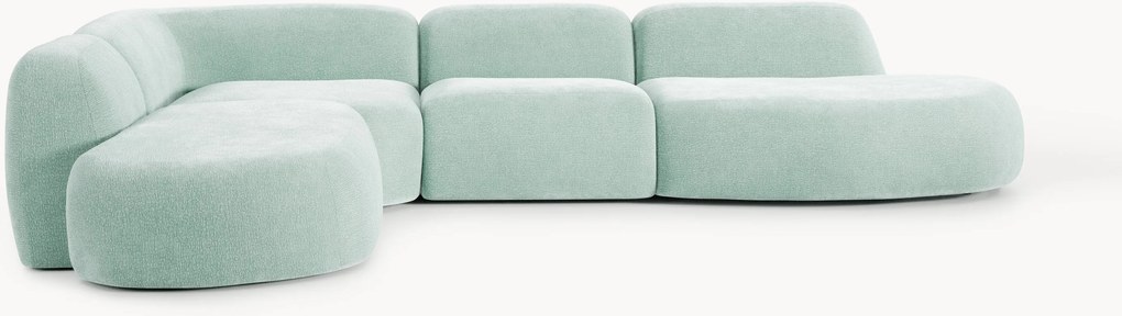 Sofá de canto modular XL com chaise longue Wolke