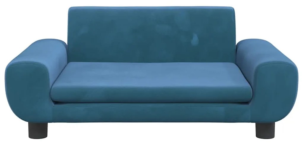 Cama para cães 70x45x33 cm veludo azul