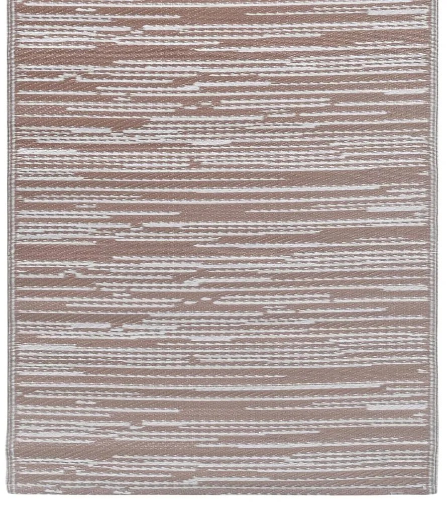 Tapete de exterior 140x200 cm ARAKIL PP cinzento-acastanhado