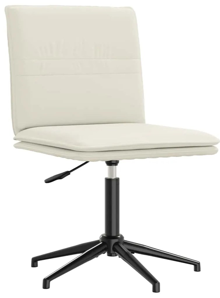 Cadeiras de jantar 2 pcs veludo cor creme
