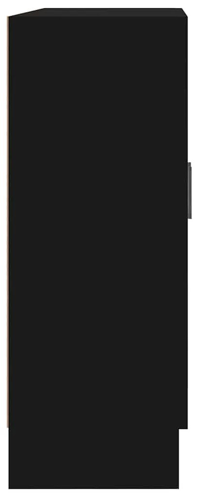 Armário vitrine 82,5x30,5x80 cm derivados de madeira preto