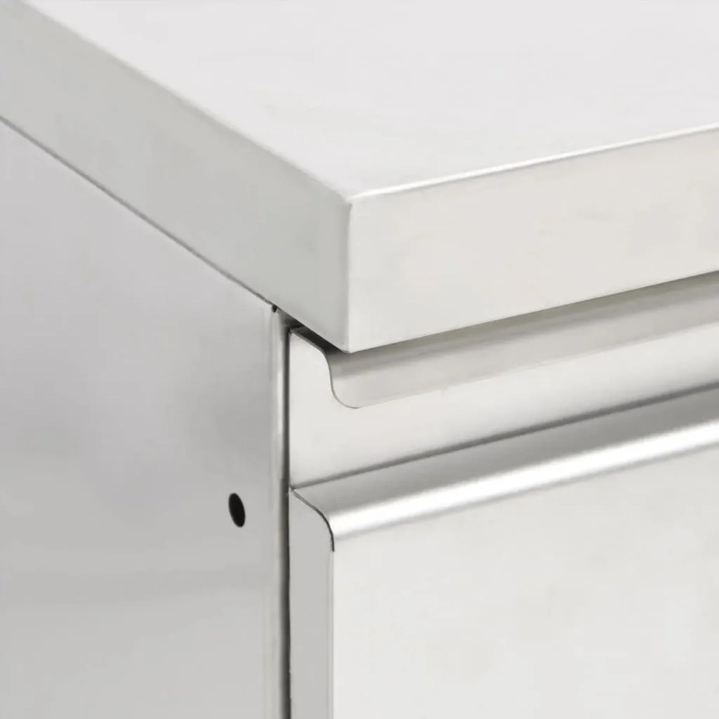 Armários p/ cozinha comercial c/ 3 gavetas 2 pcs aço inoxidável