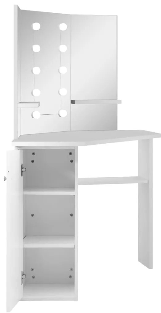 Mesa de maquilhagem/toucador com luzes LED branco claro