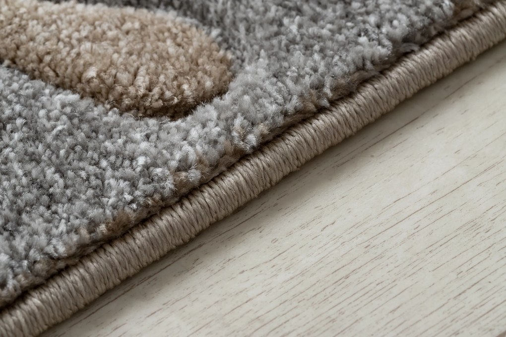 Tapete FEEL 1602/15055 FLORES bege / cinzento
