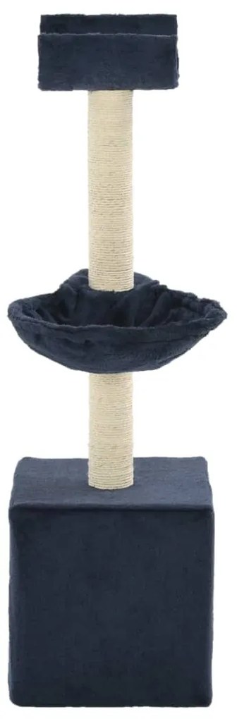 Árvore para gatos c/ postes arranhadores sisal 105 cm azul