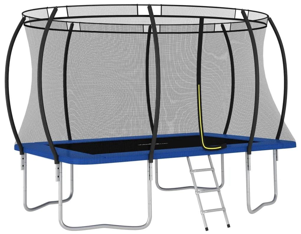 Conjunto de trampolim retangular 335x244x90 cm 150 kg