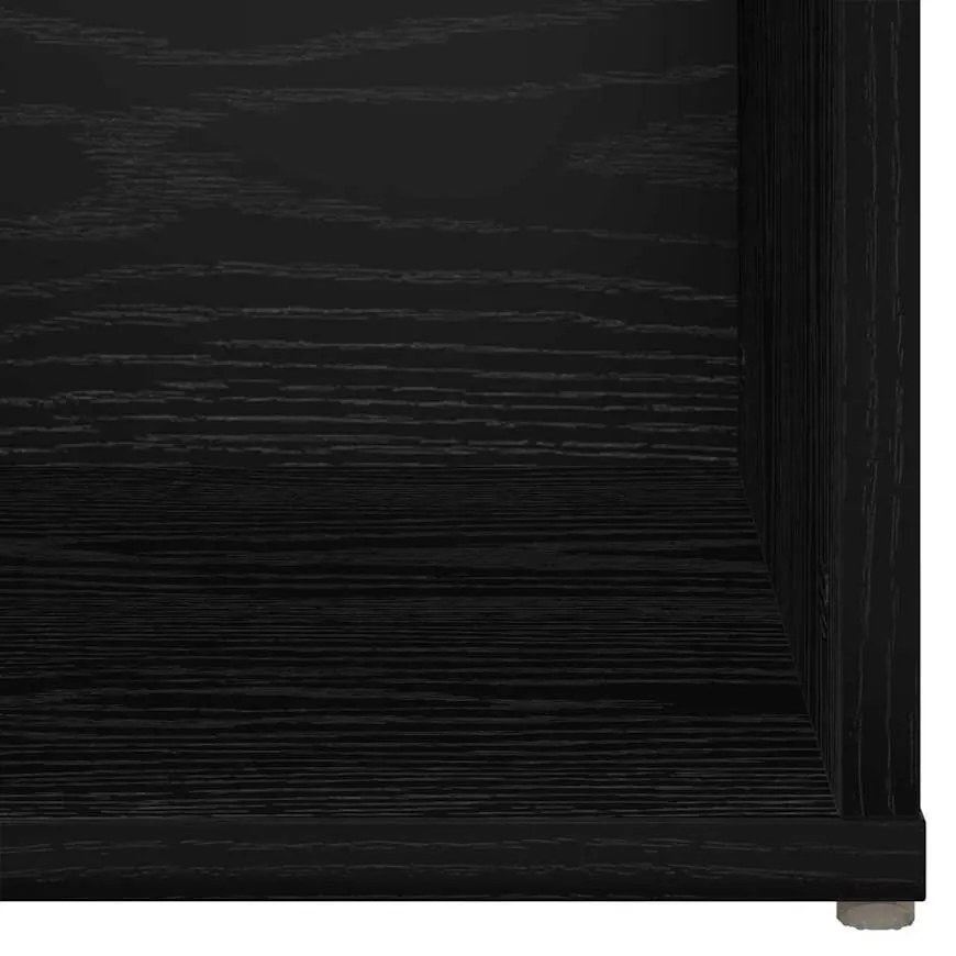 Gabinete para TV 3 pcs Carvalho preto 37 x 35 x 107.5 cm