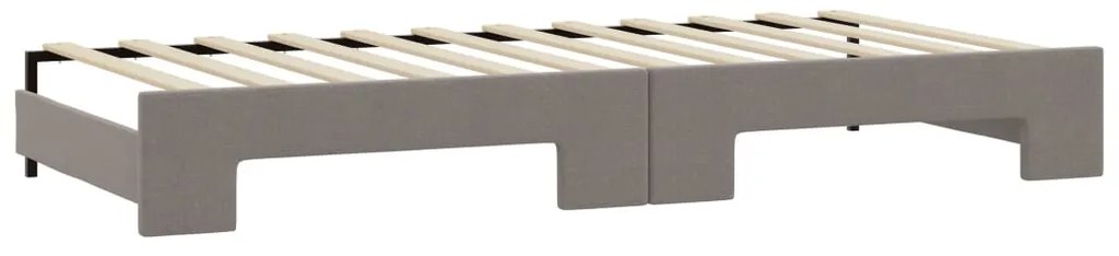 Sofá-cama c/ gavetão/gavetas 100x200cm tecido cinza-acastanhado