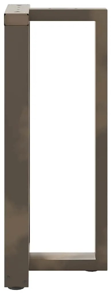 Pés de mesa de bar em forma de T, 2 peças, preto, 40x35x(90-91) cm, aç