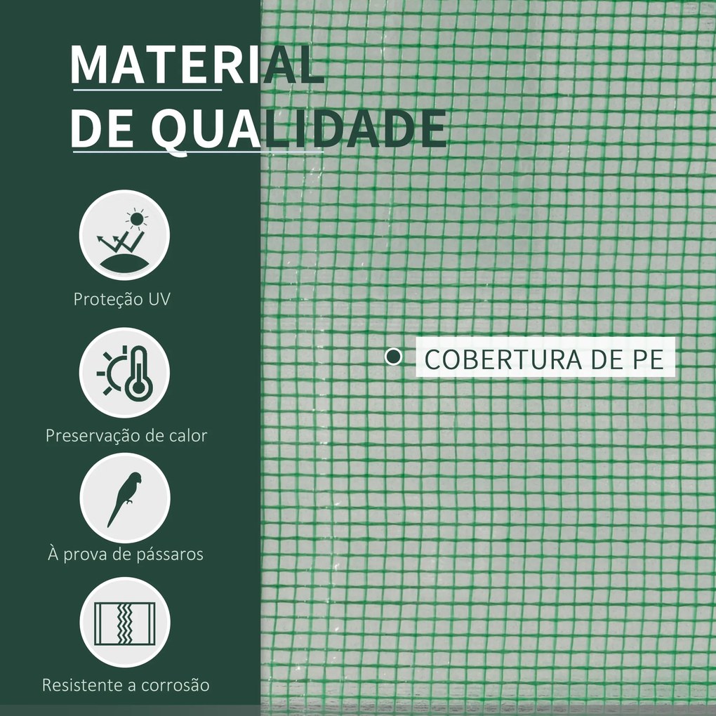 Estufa de Jardim 200x100x80 cm para Cultivo de Plantas Sementes Estufa