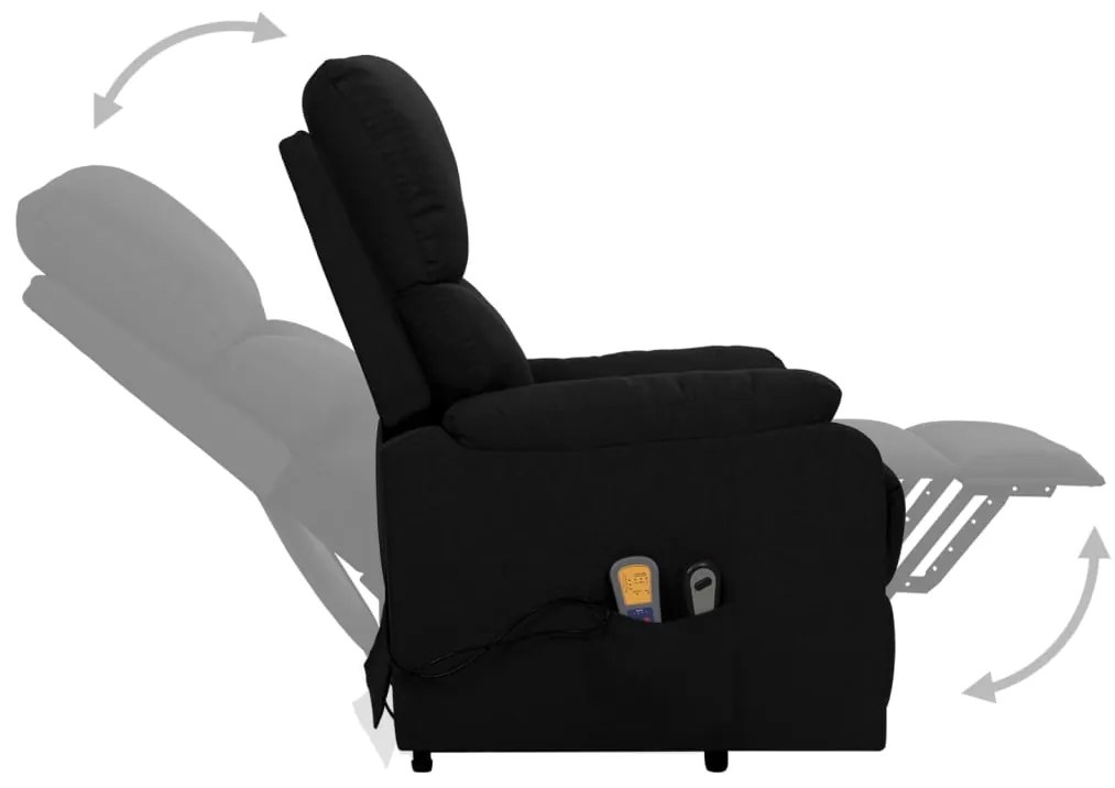 Poltrona de massagens elevatória tecido preto