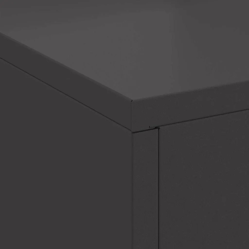Fogueira vidaXL com Chaminé Preta 60x40x96 cm Aço