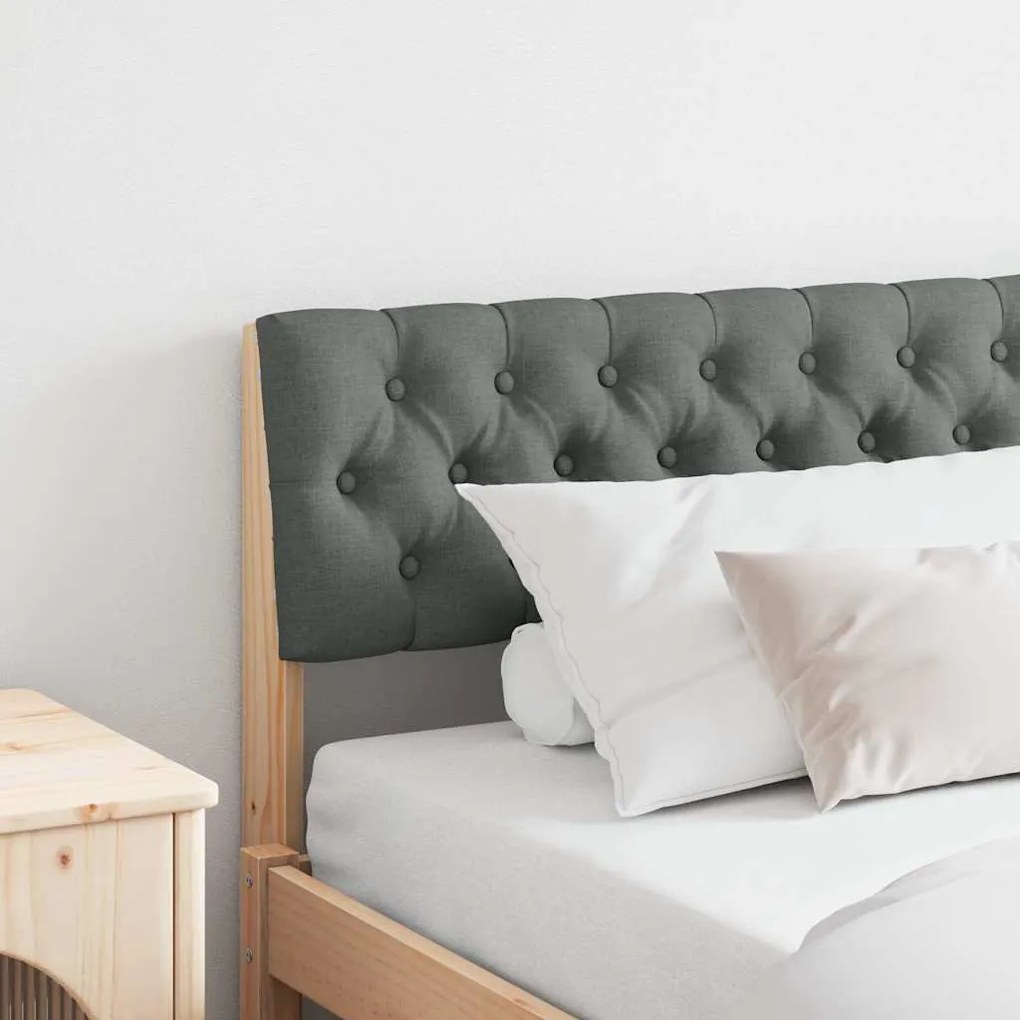 vidaXL Cabeceira estofada Cinza Escuro 180 cm