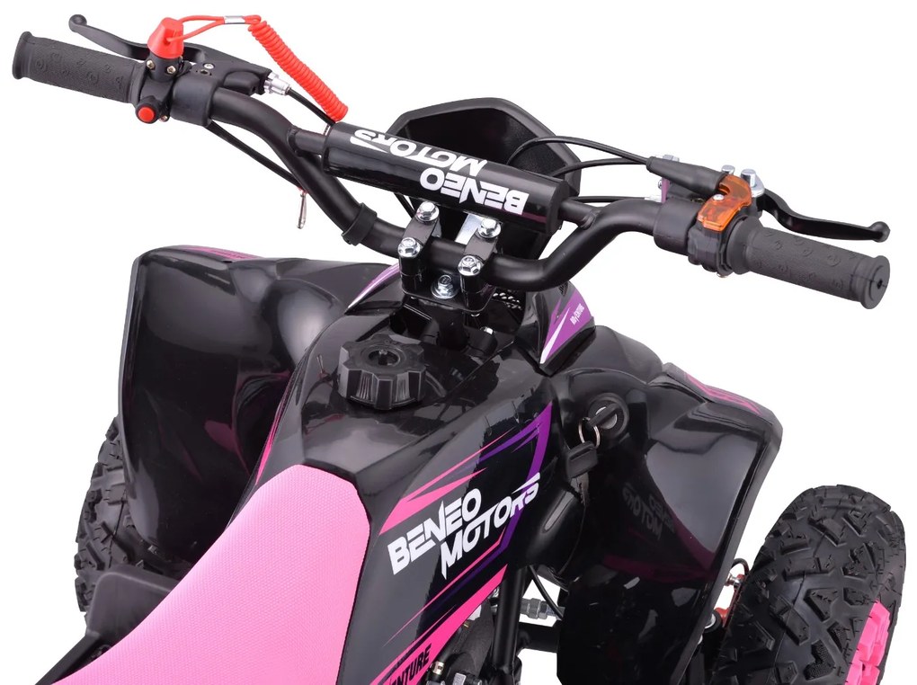 Moto 4 para crianças Gasolina 50cc ATV Motors Adventure Rosa