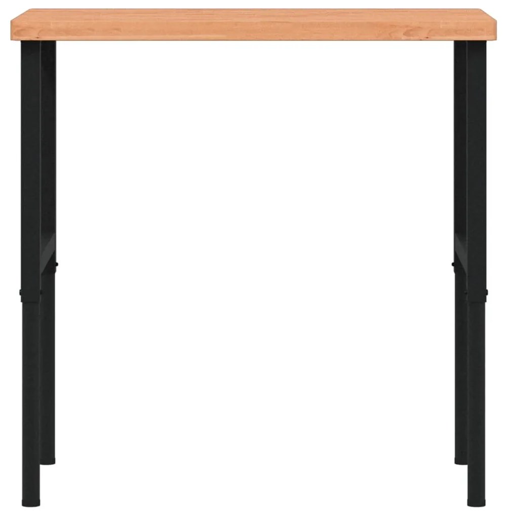 Bancada retangular 100x60x(73-99,5) cm madeira de faia maciça
