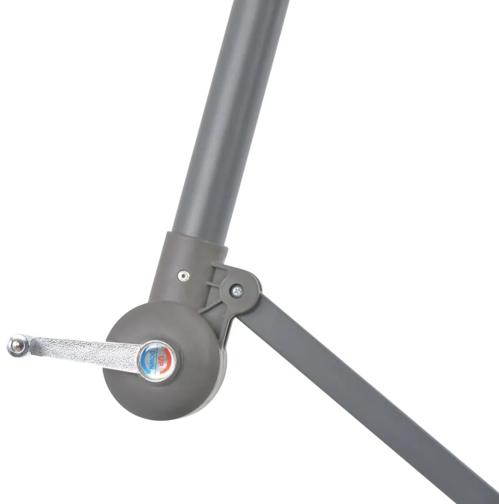 Guarda-sol de jardim cantilever c/ poste alumínio 300 cm bordô