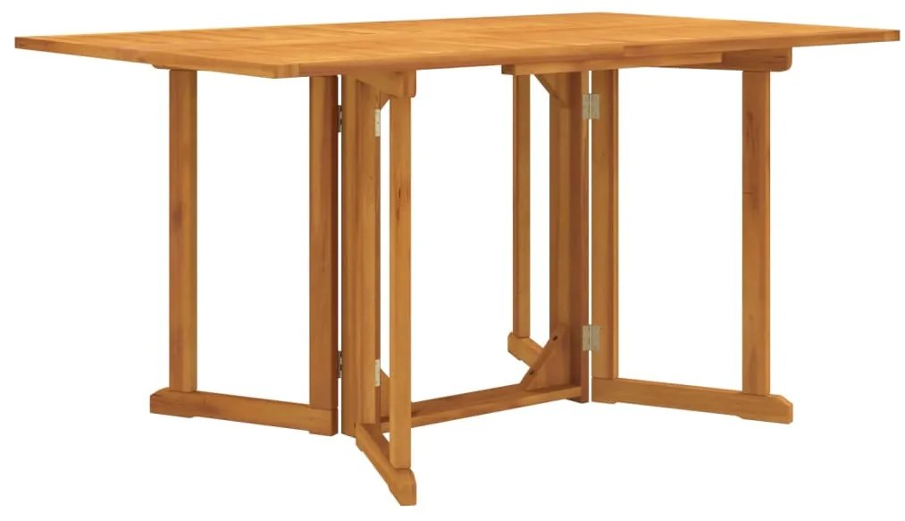 362751 vidaXL Mesa de jardim com tampo rebatível 150x90x75cm teca maciça