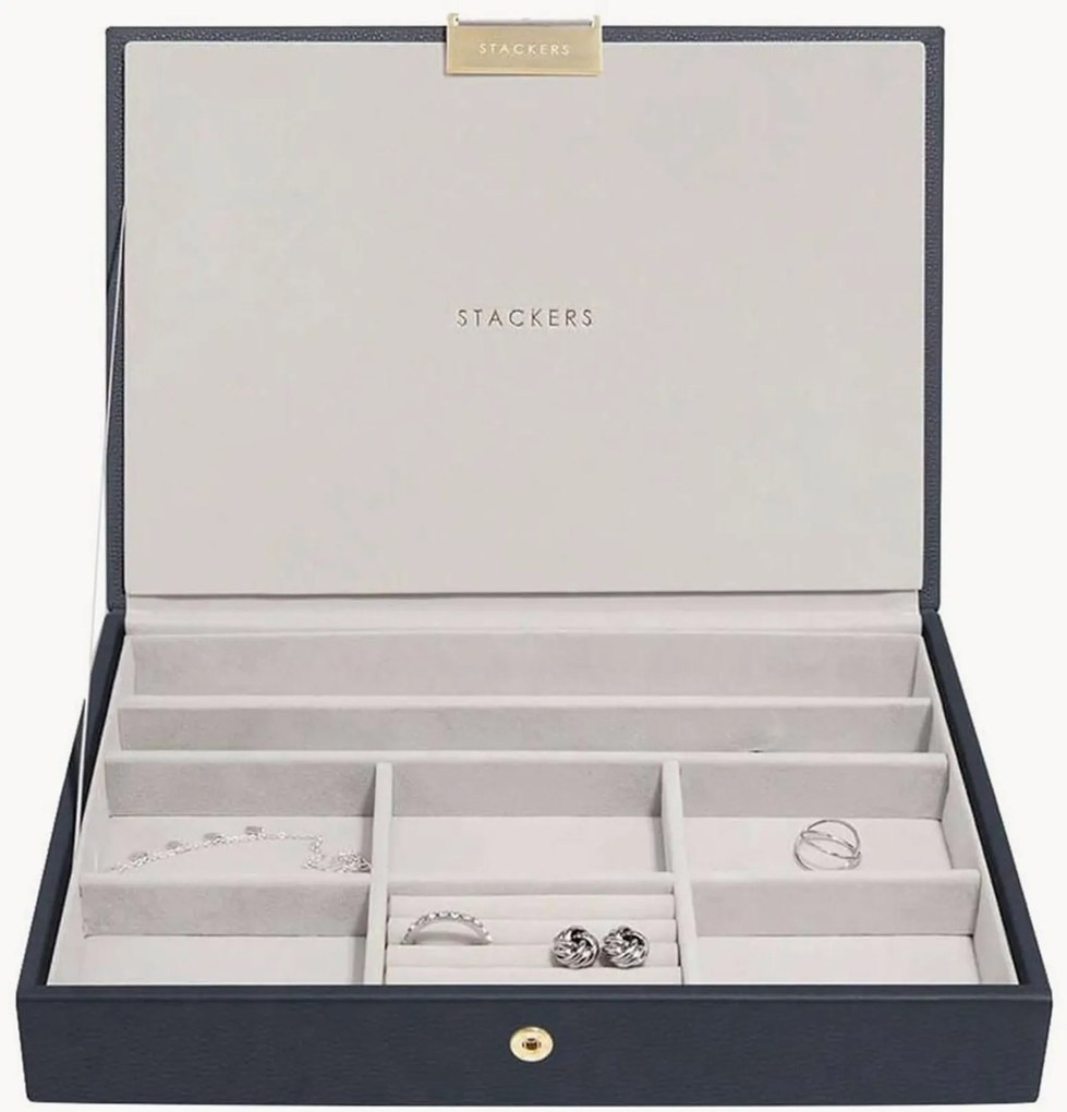 Caixa para joias Classic Pebble Navy