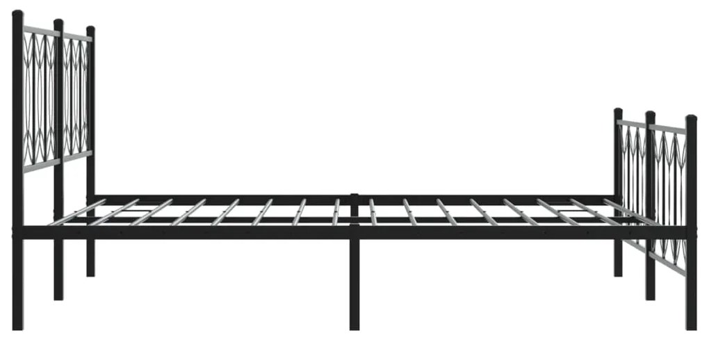 Estrutura de cama sem colchão com pés 160x200 cm preto
