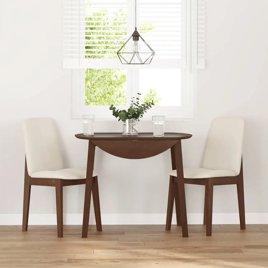 Cadeiras de jantar com almofadões 2 pcs madeira maciça castanho
