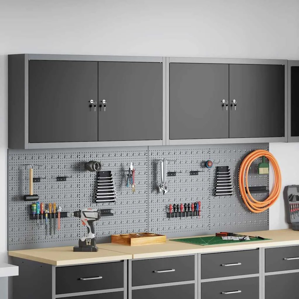Conjunto de Gabinete e Painel de Ferramentas vidaXL com 6 Peças Montad