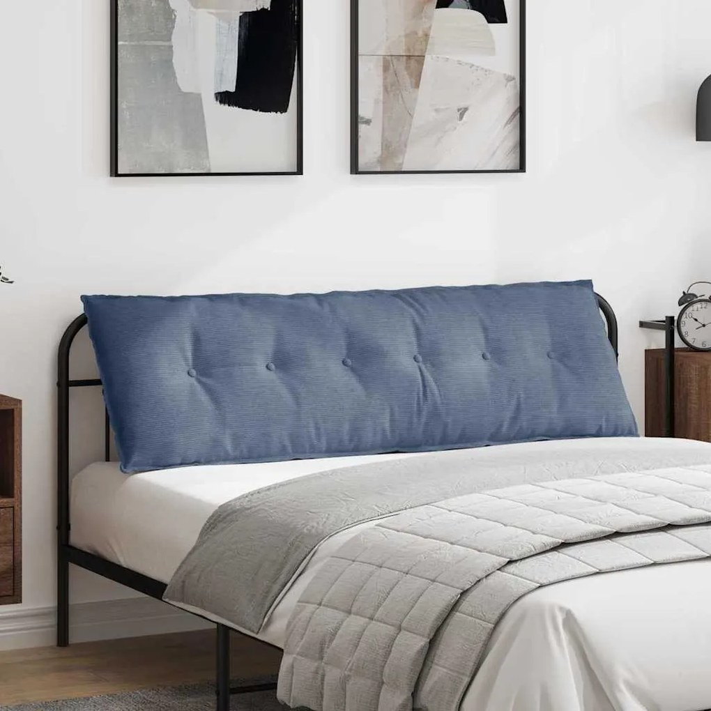 vidaXL Travesseiro para Costas Azul 160 x 50 cm