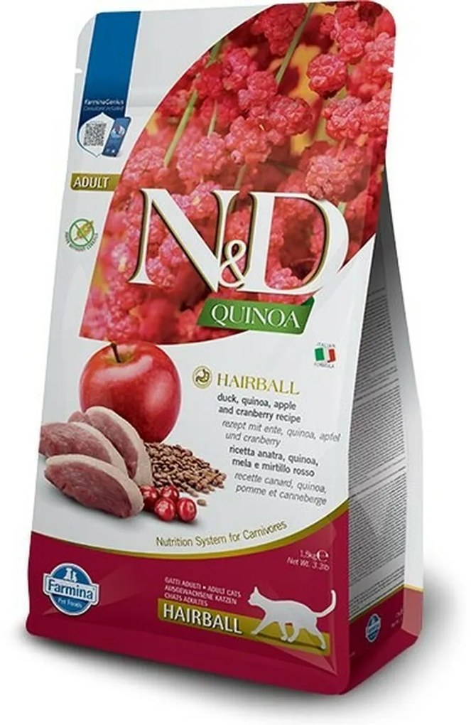 Comida para gato Farmina N&amp;D Hairball  Adulto Pato 1,5 Kg