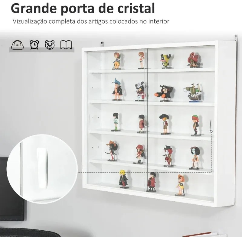 Vitrine Marianah Suspensa - Branco - Design Moderno
