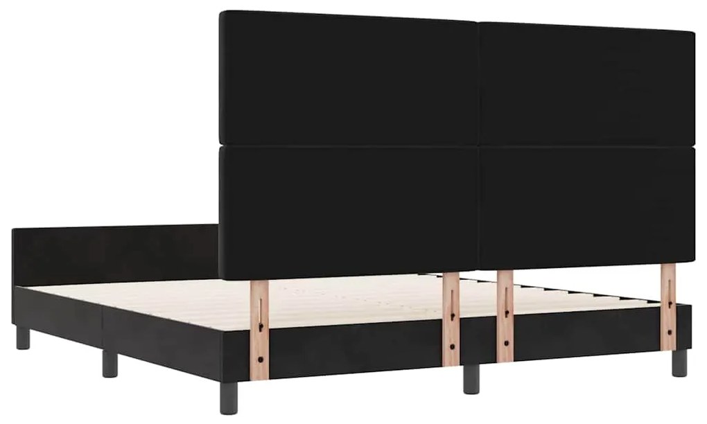 Cama vidaXL Preta 180x200 cm Veludo