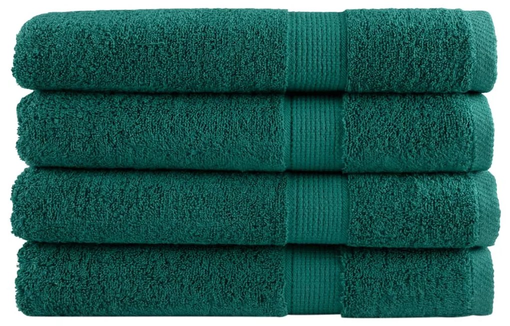 Toalhas de sauna premium SOLUND 4 pcs 80x200 cm 600 gsm verde